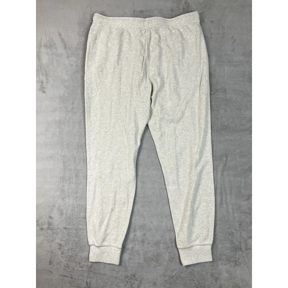 J.Crew Jacquard Rib Knit Jogger Pants Mens L Gray Cotton Lounge Athleisure